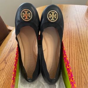 Tory Burch Black Ballet Flats